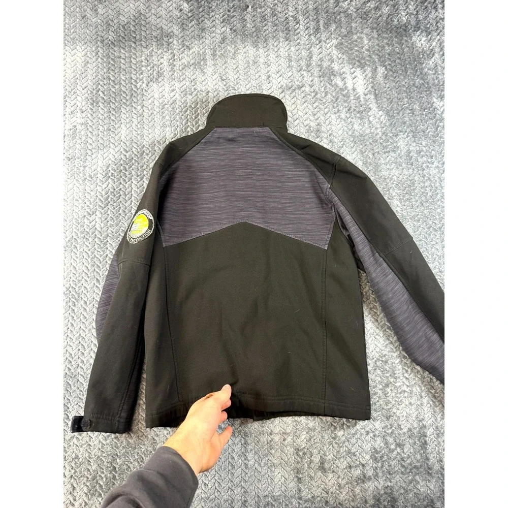32 Degrees Weatherproof Jacket Boys Medium 10/12 Black Fleece Lined Mock Neck‎
